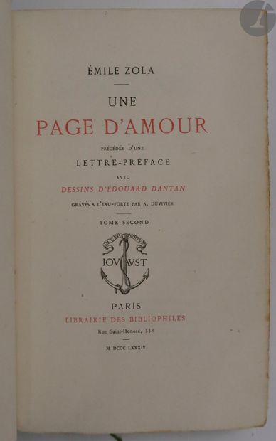 null ZOLA (Émile).
Set of 10 works:


- L'ASSOMMOIR. Edition decorated with frontispieces...