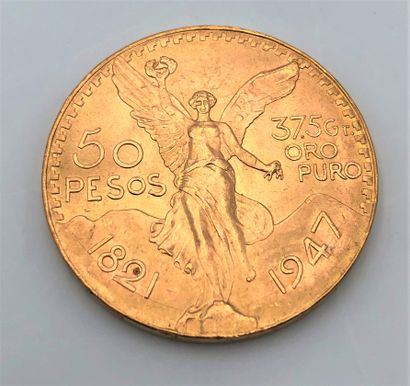 null 1 pièce de 50 Pesos en or, dans un sachet numéroté 2021-0084
Type 1821-1947