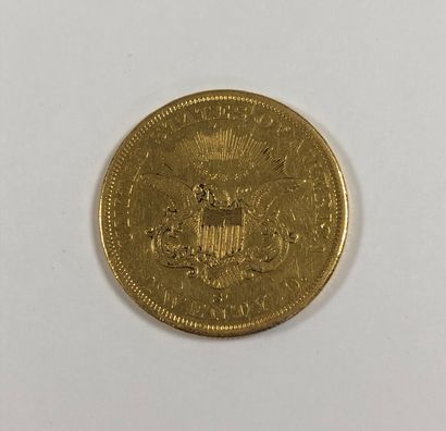 null 1 pièce de 20 Dollars en or. Type Liberty. 1856 S