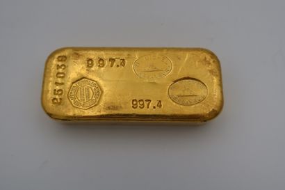1 Lingot d'or (997.4) N° 251039, avec certificat....