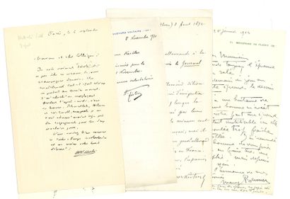  ALSACE. Environ 150 lettres, la plupart L.A.S., 1872-1935, adressées au notaire...