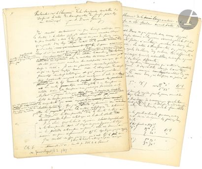  Désiré GERNEZ (1834-1910) chimiste et physicien. Manuscrit autographe signé, Recherches...