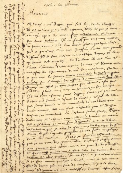  Pierre GASSENDI (1592-1655) mathématicien, astronome et philosophe. L.A.S., Digne...