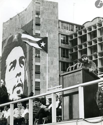 null Osvaldo Salas (1914-1992
)Cuba, c. 1957-1969. 
Speech by Fidel Castro. May Day...