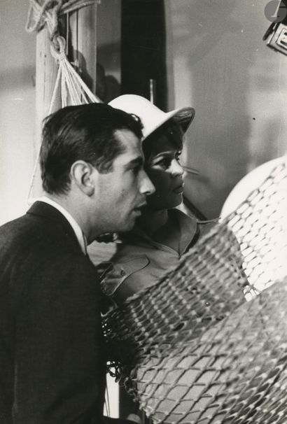 null Raymond Depardon (1942
)Brigitte Bardot and Roger Vadim on the set of Louis...
