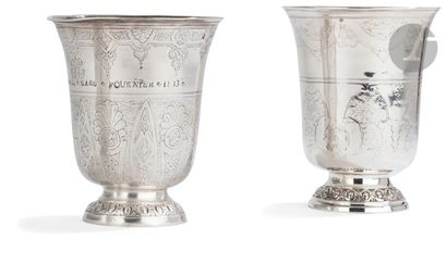null PROVINCE 1809 - 1819 AND PARIS 1789
Silver tulip kettle resting on a pedestal...