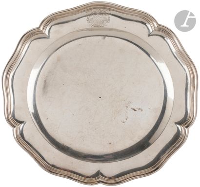 PARIS 1747 - 1748 Plain silver plate with...