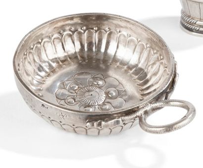 MANTES 1756 - 1774 Silver wine cup decorated...