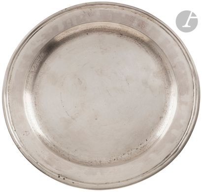 VERONA 1774 - 1777 Silver plate of round...