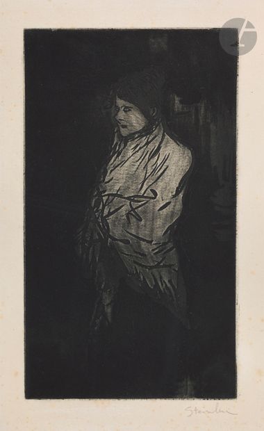 null *THÉOPHILE ALEXANDRE STEINLEN (1859-1923)
1er petit nocturne. 1898. Aquatinte...