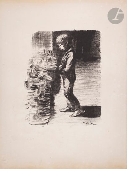 null *THÉOPHILE ALEXANDRE STEINLEN (1859-1923)
À propos de bottes. 1897. Lithographie....