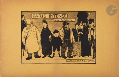 null *FÉLIX VALLOTTON (1865-1925)
Frontispice pour l’album Paris intense. 1893. Zincographie....