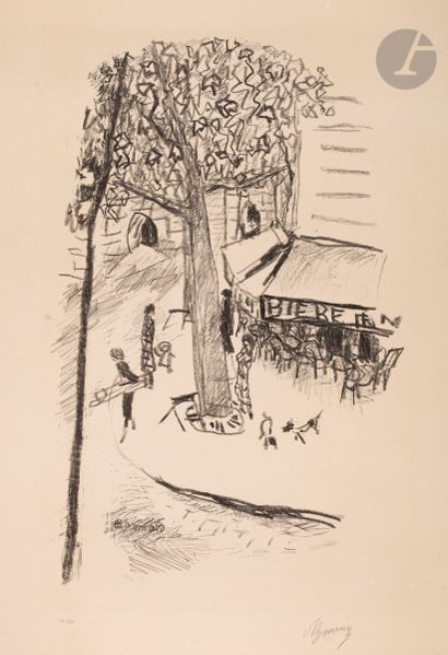 null *PIERRE BONNARD (1867-1947)
La Rue Molitor. Vers 1925. Lithographie. 225 x 340...