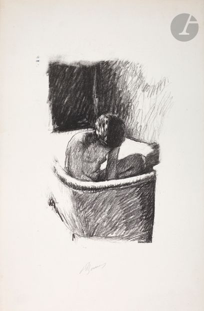  *PIERRE BONNARD (1867-1947) Le Bain. 1925. Lithographie. 220 x 300 [327 x 495]....