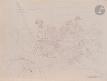 null Pierre Puvis de Chavannes (1824-1898)
Le Pauvre pêcheur. 1897. Lithographie....