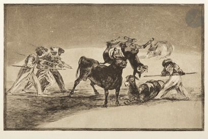 null Francisco de Goya y Lucientes (1746-1828)
La Tauromachie, pl. 11, 17 et 26....