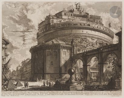 null Giambattista Piranesi (1720-1778
)Veduta del Mausoleo d'Elio Adriano (The Castel...