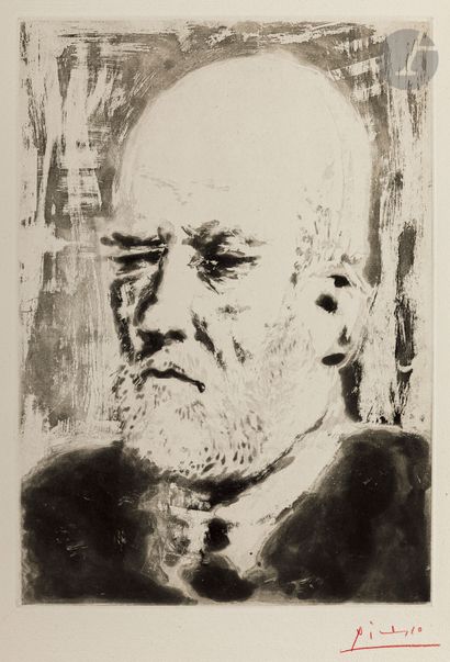 null Pablo Picasso (1891-1973)
Portrait de Vollard II. (Suite Vollard, pl. 98). 1937....