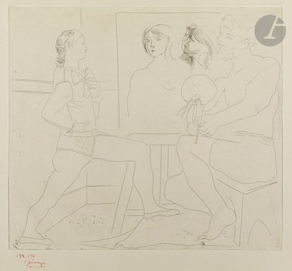 null Pablo Picasso (1891-1973)
L’Atelier. 1927. Eau-forte. 393 x 346. Bloch 80 ;...