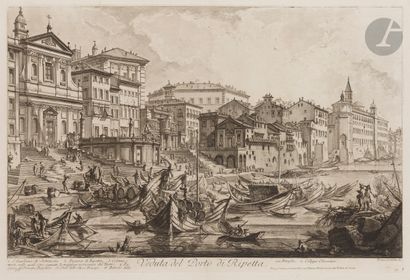 null Giambattista Piranesi (1720-1778)
Veduta del Porto di Ripetta (Vue du port de...