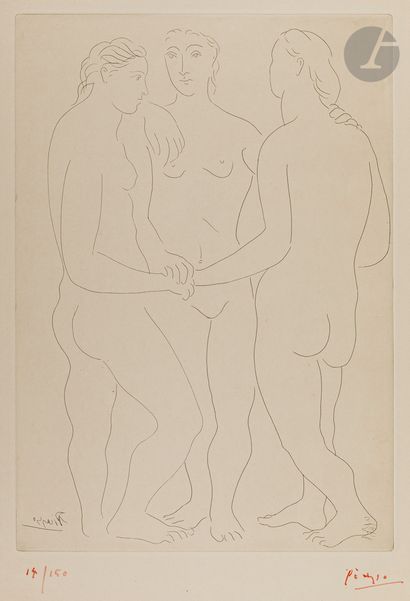null Pablo Picasso (1891-1973)
Les Trois amies. 1923 (probablement). Eau-forte. 295 x 415....