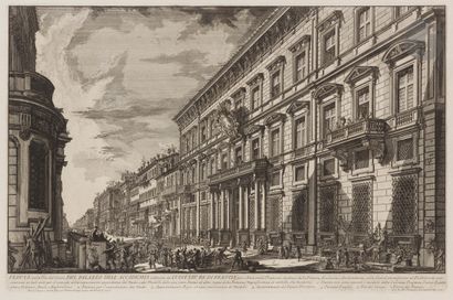 null Giambattista Piranesi (1720-1778
)Veduta, nella Via del Corso, del Palazzo dell'...