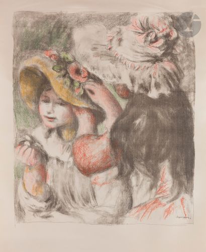 null Pierre-Auguste Renoir (1841-1919)
Le Chapeau épinglé (2e pl.). 1898. Lithographie....
