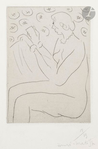 null Henri Matisse (1869-1954)
Figure lisant. 1929. Pointe sèche. 100 x 140. Duthuit-Garnaud...
