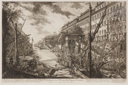 null Giambattista Piranesi (1720-1778
)Veduta del Porto di Ripa Grande (View of the...