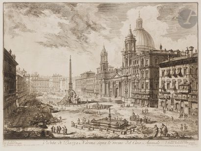 null Giambattista Piranesi (1720-1778
)Veduta di Piazza Navona sopra le rovine del...
