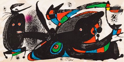 null Joan Miró (1893-1983)
Pl. pour Miró sculpteur (version en anglais). 1974. 
Lithographie....