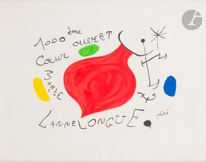 Joan Miró (1893-1983)
1000e Coeur ouvert...