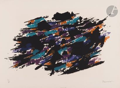 null Alfred Manessier (1911-1993)
Composition. 1971. 
Lithographie. 56 x 76,5 cm....