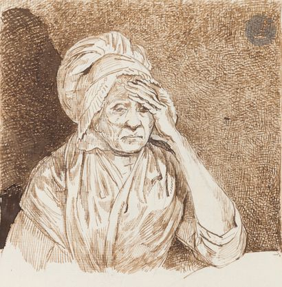 null Adelaïde MOITTE (Paris 1747 - 1807)
Partie d’album de vingt-deux dessins représentant...