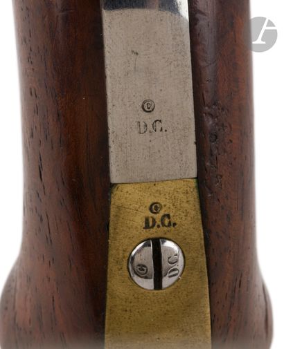 null Rarissime pistolet de marine à percussion modèle 1849, modèle du dépôt central....