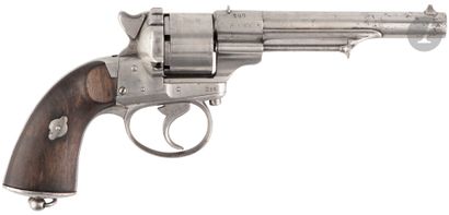  Revolver de marine modèle 1858 N, transformé « T », six coups, calibre 12 mm. 
Canon...