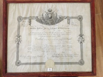 Patent of knight of the Legion of Honor of...