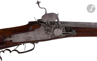 null Arquebuse de chasse à rouet intérieur. 

Canon rond à méplats et pans au tonnerre....