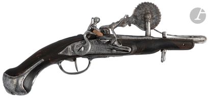Flintlock test pistol 
with serrated and...
