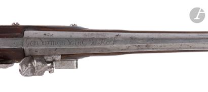 null Pistolet à silex modèle 1763 de gendarme de la garde du roi. 

Canon rond à...