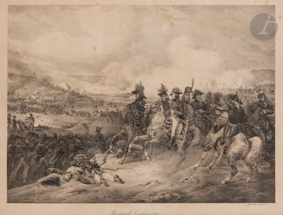 null C. Motte 

Two lithographs:

- Battle of Monthabor. 51 x 34 cm

- Passage of...