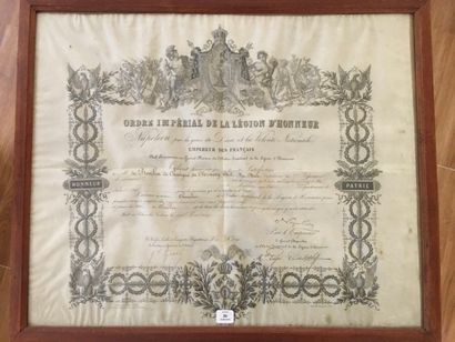 Patent of knight of the Legion of Honor of...