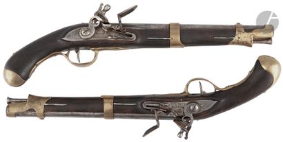 Pair of flintlock pistols model 1763 
Barrels...