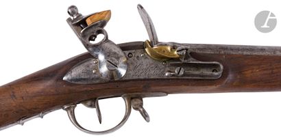 null Fusil d infanterie à silex modèle 1816. 

Canon rond à pans au tonnerre, poinçonné,...