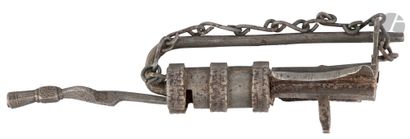 Large padlock of trunk 
of the Indies with...