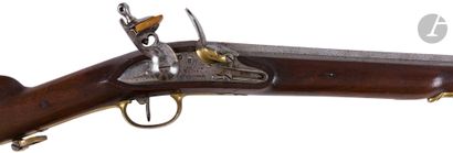 null Flintlock rifle of Versailles model of infantry An XII. 

Barrel with sides,...