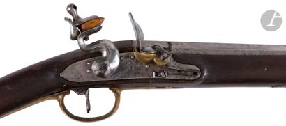  Flintlock rifle of Versailles model of cavalry 1793. 
Barrel with sides, slightly...