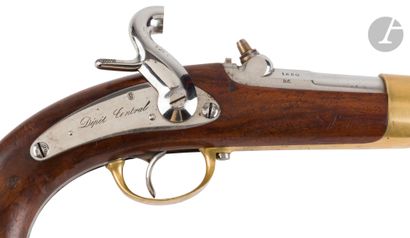  Extremely rare marine percussion pistol model 1849, model of the central deposit....