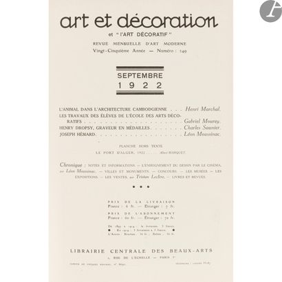 null ART ET DÉCORATION – [1922-1925]
Librairie Centrale des Beaux-Arts – Émile Lévy...