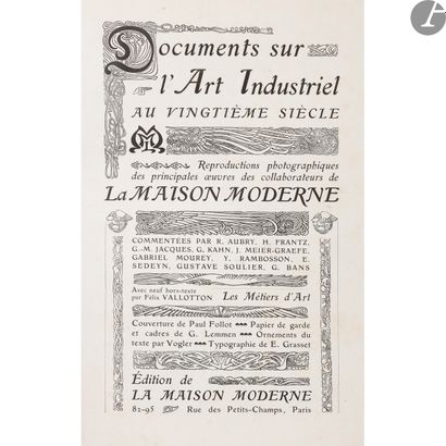 null LA MAISON MODERNE (CATALOGUE) - DOCUMENT SUR L’ART INDUSTRIEL AU XXe SIÈCLE
Rare...